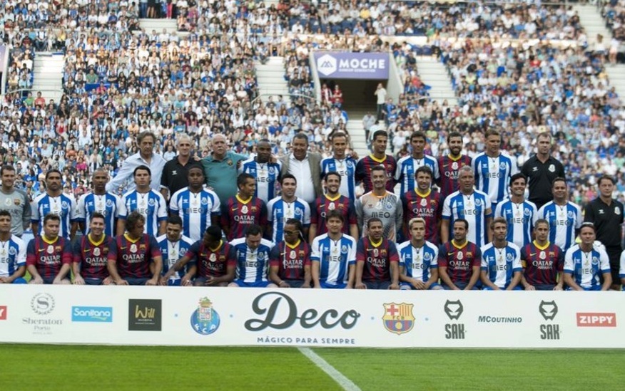 Шампионските отбори на Порто и Барса си вкараха по 4 гола в бенефиса на Деко