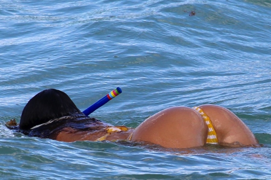 Клаудиа Романи на плажа в Маями