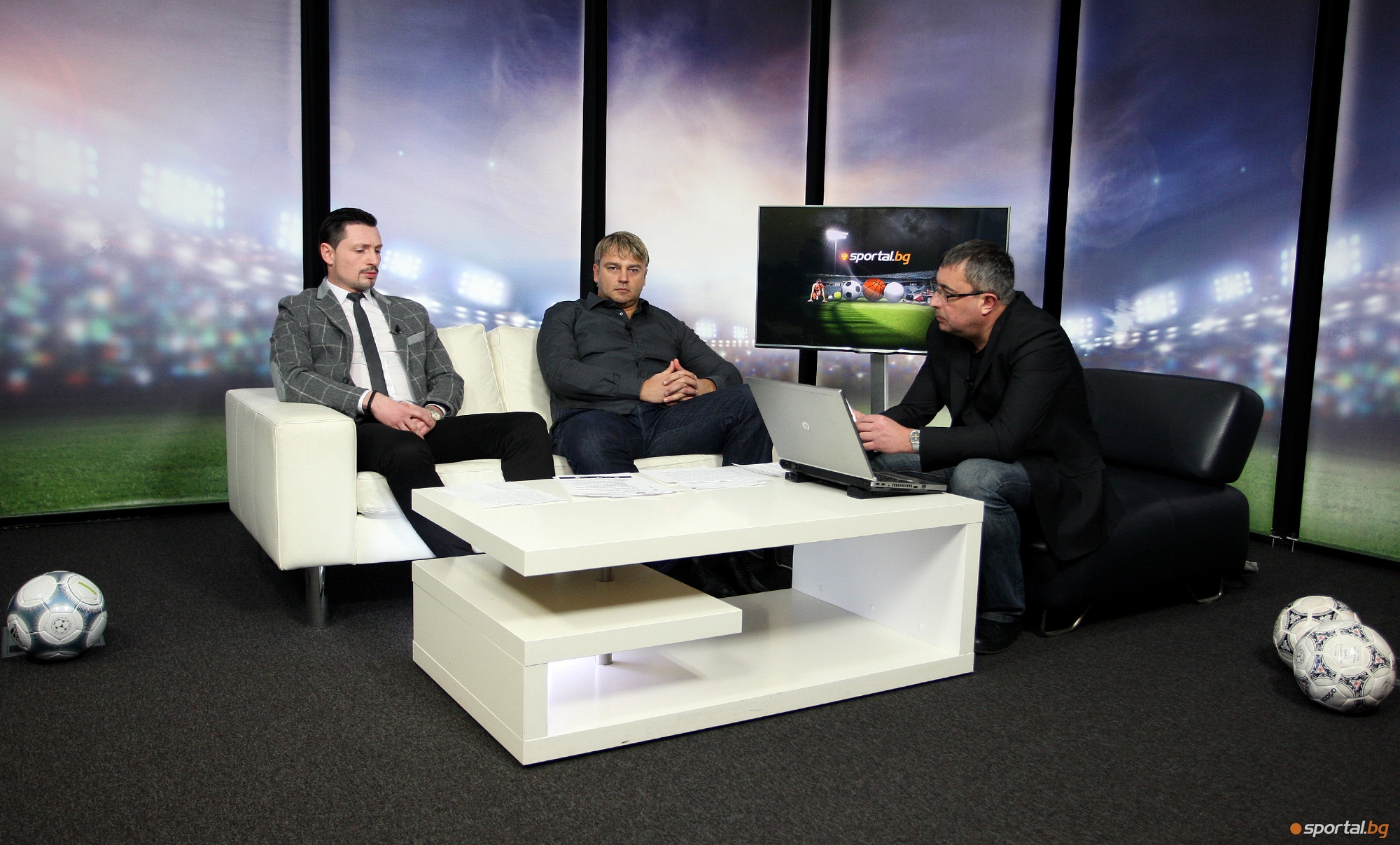 Георги Градев и Генади Вучков в студиото на Sportal TV