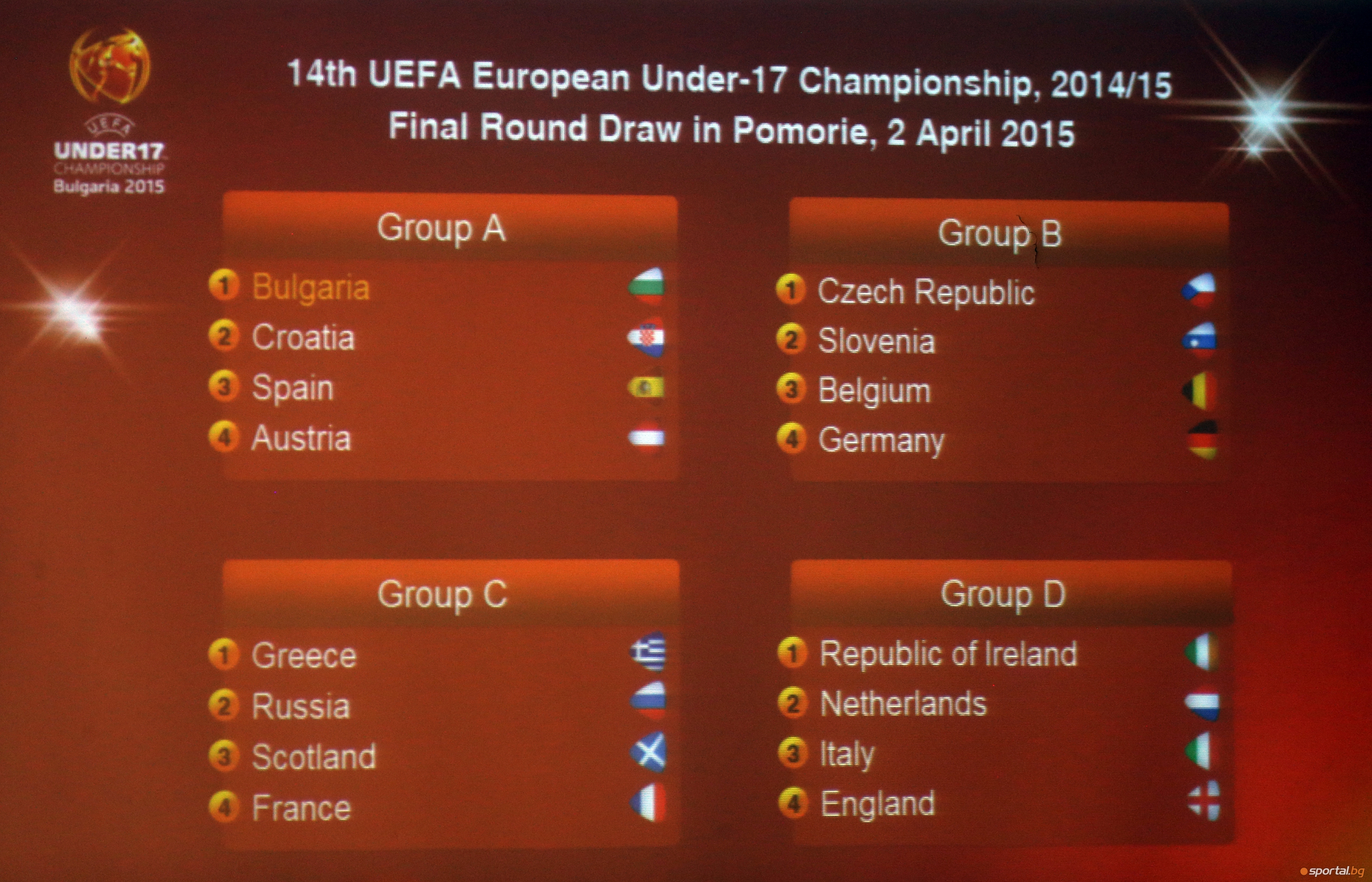 България открива Евро 2015 с Хърватия