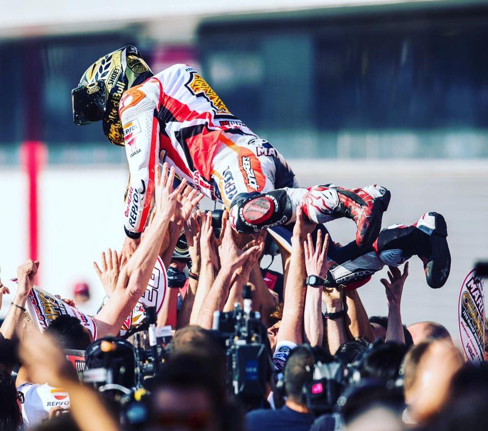 Марк Маркес празнува третата титла в MotoGP