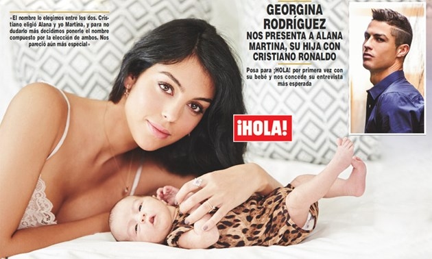 Роналдо и Джорджина показаха за пръв път дъщеря си в списание HOLA!