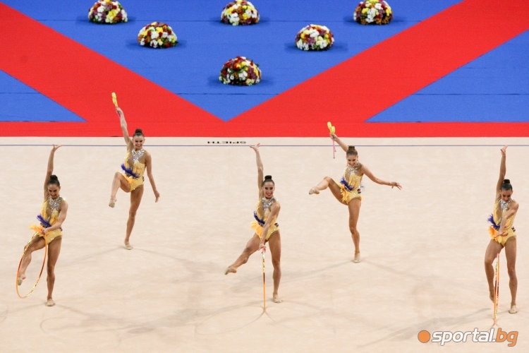  Българският отбор по художествена гимнастика 