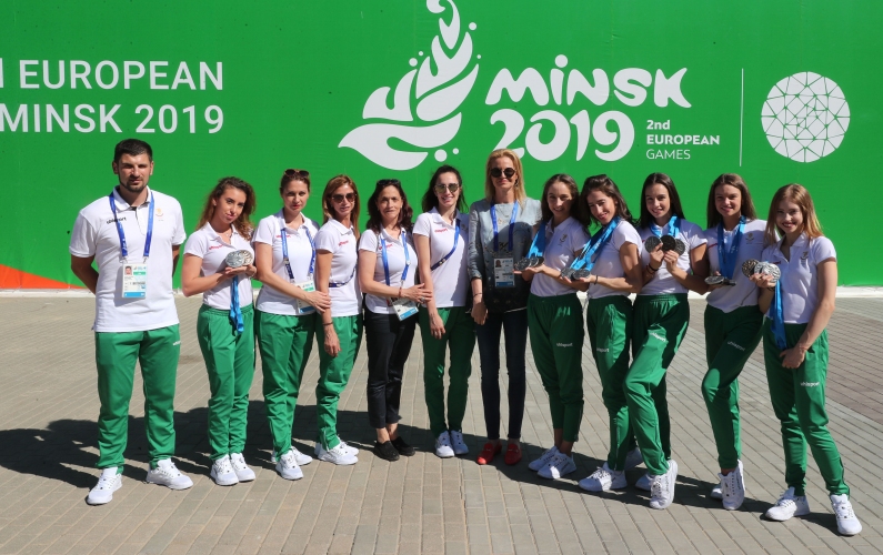  Стефка Костадинова поздрави и окуражи българските спортисти в Минск 