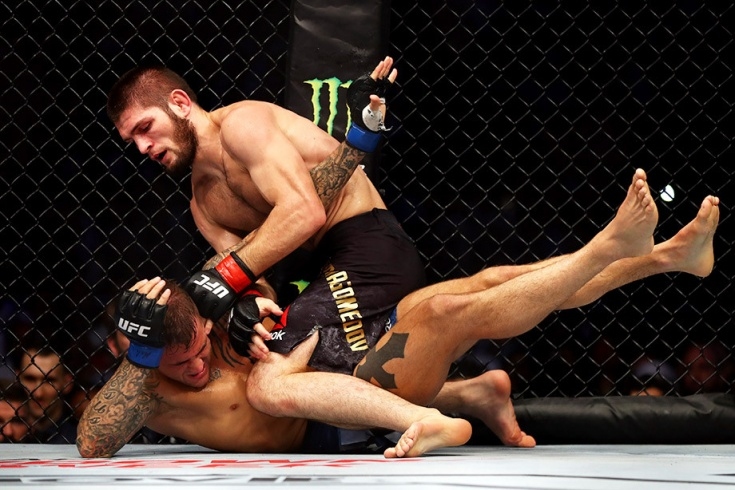 Великият Хабиб Нурмагомедов събмитна Дъстин Порие и пак доказа, че е кралят!