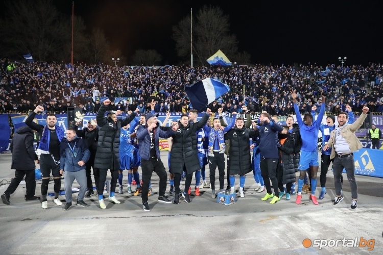  Радостта на Левски след успеха над Лудогорец 